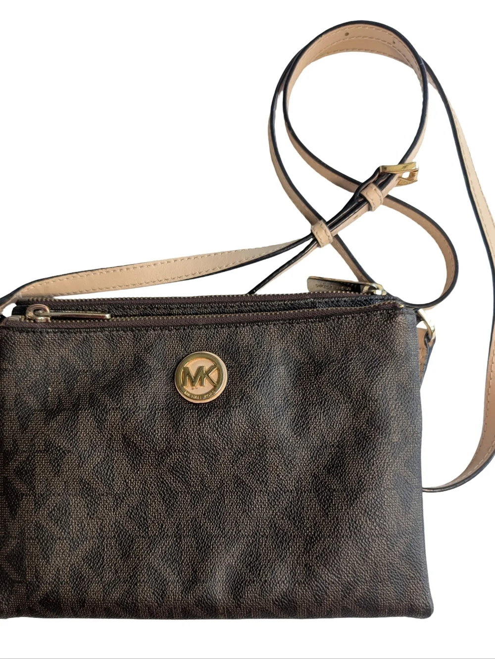 Michael Kors Fulton crossbody bag in signature Brown